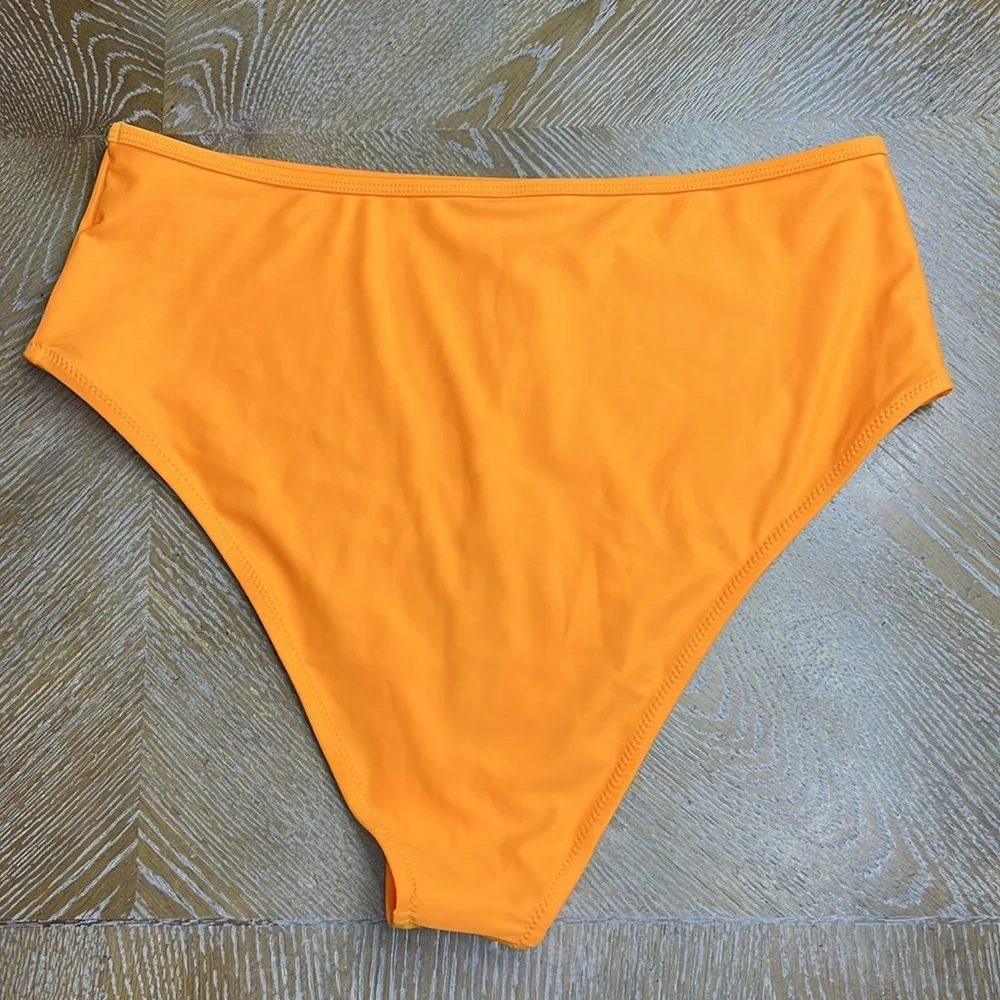 CUPSHE Orange High Waisted Bikini Bottom XXL